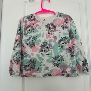 Girl Unicorn Print Sweatshirt